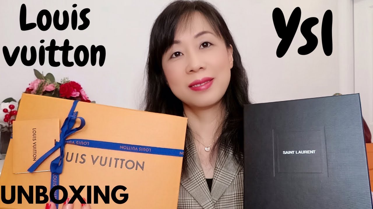 LOUIS VUITTON &YSL DOUBLE UNBOXING// HARD TO FIND LOUIS VUITTON ITEM - YouTube