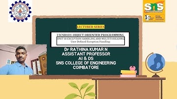 Exceptions | OOP | SNS Institutions