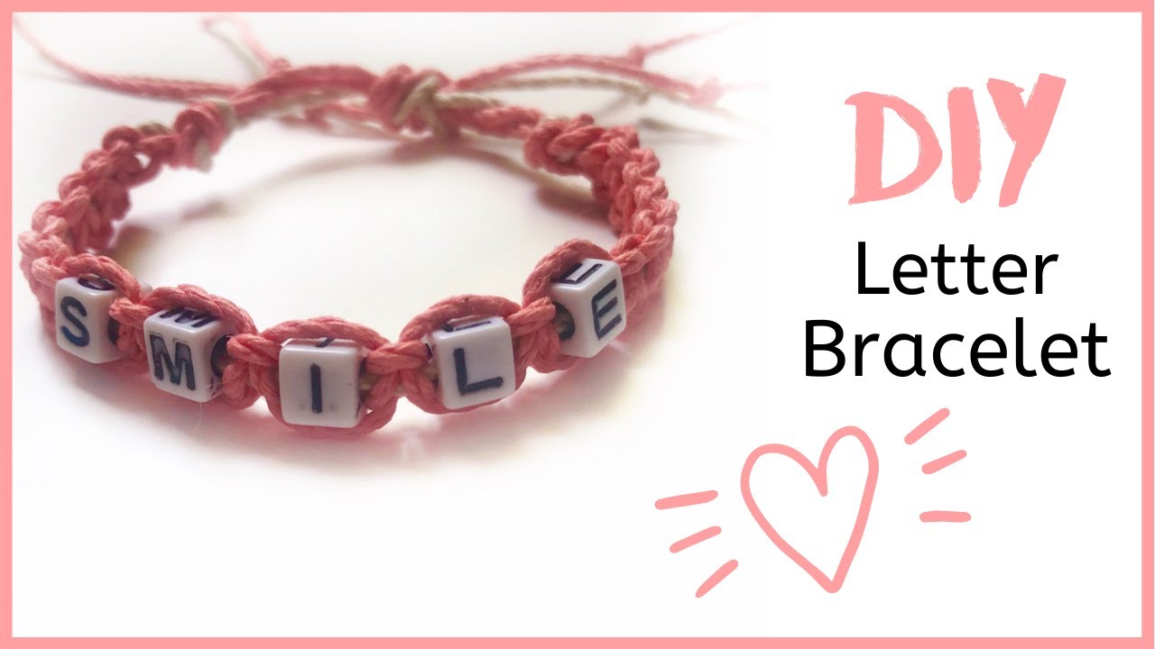 DIY Macrame Bracelet with Letters, EASY Friendship Bracelet