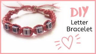 DIY Macrame Bracelet with Letters | EASY Friendship Bracelet | Hemptique