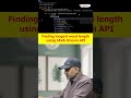 How do you find the length of the longest word in a sentence using Java Stream API? | Ashok IT#java