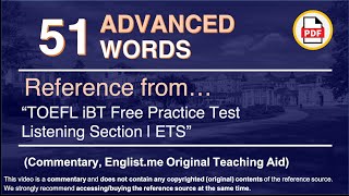 51 Advanced Academic Words Ref from "TOEFL iBT Free Practice Test Listening Section | ETS"