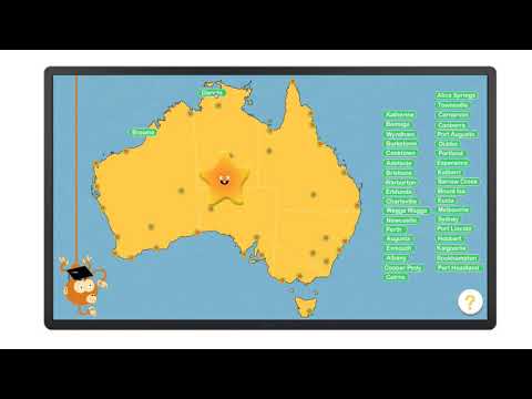 Australia City Quiz - Touch screen Learning game
