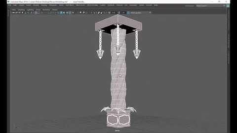 Decorative column speed modelling (Maya 2018)