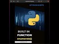 Python inbuilt(predefined) functions #17 - enumerate()