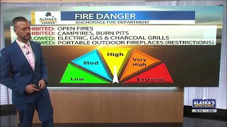 Hot and dry conditions lead to increasing wildfire danger across Alaska