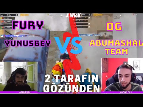 FURY VS ABUMASHAL TEAM/ YUNUSBEY VS ABUMASHAL (SHADE) /2 Açıdan! /Pubg Mobile Yayıncı Karşılaşmaları