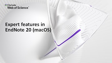 A class recording: expert features in EndNote 20 (macOS)