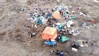 Drone footage of encampment in downtown Sudbury by Sudbury.com 17,574 views 3 years ago 1 minute, 53 seconds