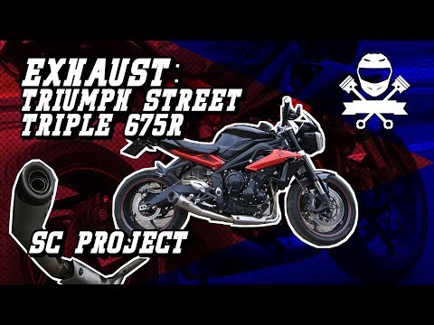 Exhaust: Triumph Street Triple 675R na wydechu Sc Project Conic Exhaust. Dźwięk motocykla - Exhaust: Triumph Street Triple 675R na wydechu Sc Project Conic Exhaust. Dźwięk motocykla