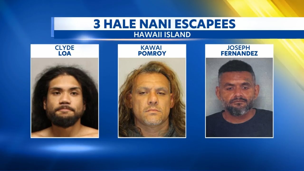 Big Island police searches for 3 Hale Nani escapees - YouTube