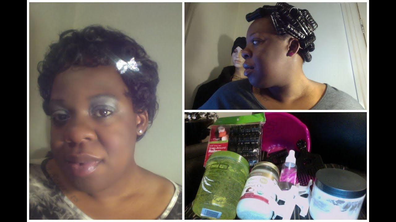 Magnetic Rollers On Short Natural Hair Youtube