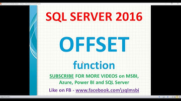 Offset in SQL Server | skip records in sql server