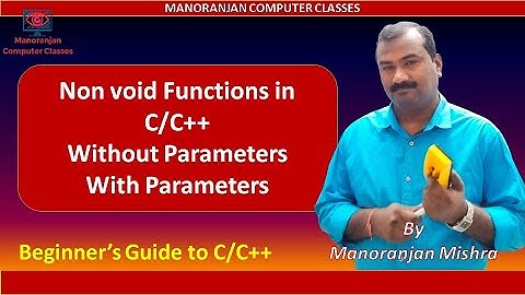 C/C++ Non void function in Hindi| Return statement | functions example | Functions Parameters |Par-4