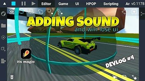 ADDING SOUND AND WIN LOSE UI || ITS MAGIC GAME ENGINE || UDAYGAMEDEV DEVLOG#4 #itsmagic #max2d #uday