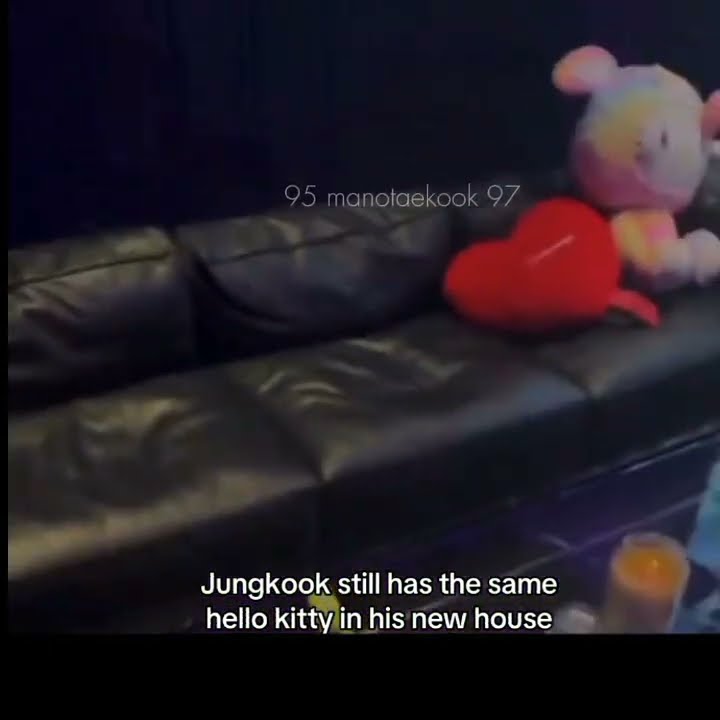 Did you noticed😳jungkook have still same hello kitty & red ♥️at his new house😭#taekook#bts#shorts#jk