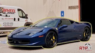 Transformation of a Ferrari 458 Italia once Wheels and Calipers got powder coated | RTP Customs