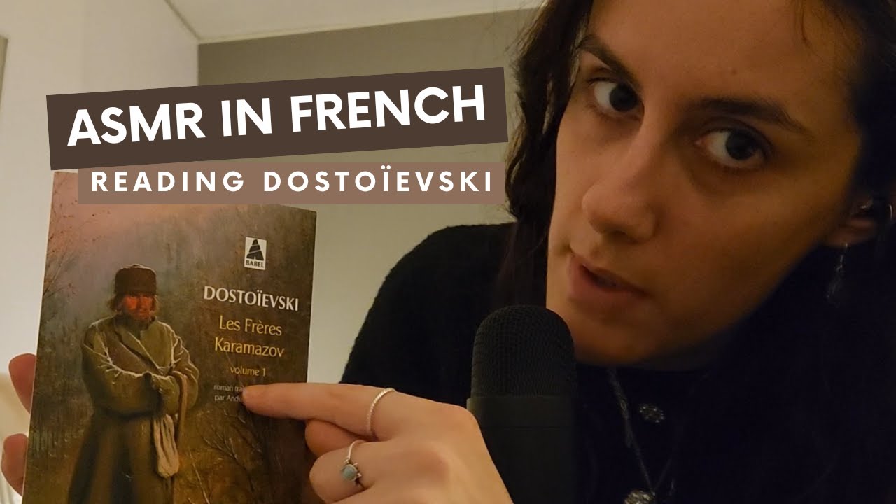 ASMR in french | Reading Dostoïevski + paper sounds + mic sounds + whispers ✨