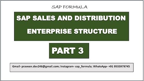 CONCEPT 9- SAP SD ENTERPRISE STRUCTURE PART 3|THEORY OF ENTERPRISE STRUCTURE | SAP FORMULA