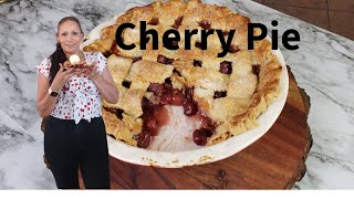 The Best Cherry Pie! Fresh Cherries & Homemade Buttery Pie Crust. Yes Please😄