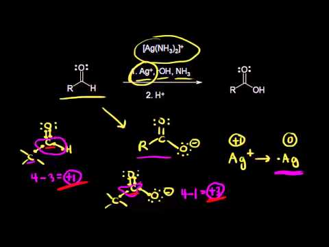 Oxidation of aldehydes using Tollens&rsquo; reagent | Organic chemistry | Khan Academy