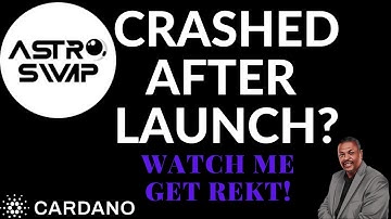 ASTRO SWAP CRASHED AFTER LAUNCH | CARDANO DEX WARS