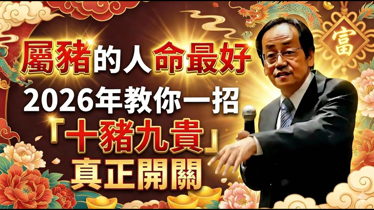 倪海厦：屬豬的人命最好？那是你不知道「十豬九貴」的真正開關！2026年教你一招點石成金 