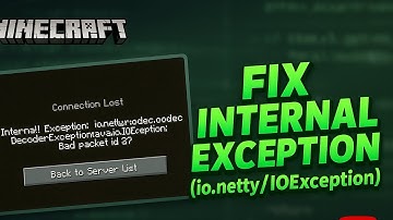 How to Fix Minecraft Internal Exception Error (io.netty.handler or java.io.IOException) 2025