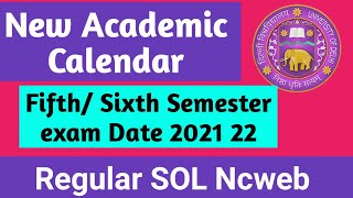 Du/  SOL Academic Calendar Released for 2021-22 Session - SOL regular Ncweb