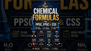 Top Chemical Formulas for PPSC, FPSC & CSS ❤️