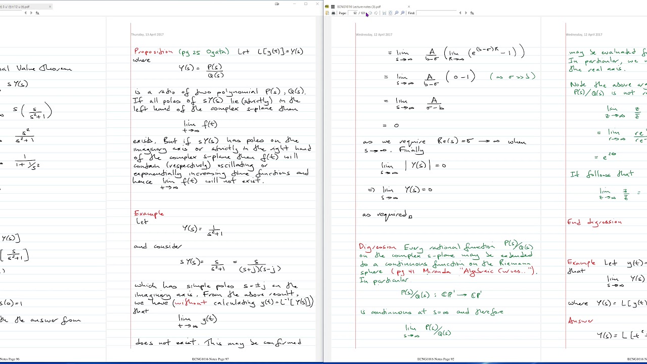 ECNG1016 Initial and Final Value theorems - YouTube