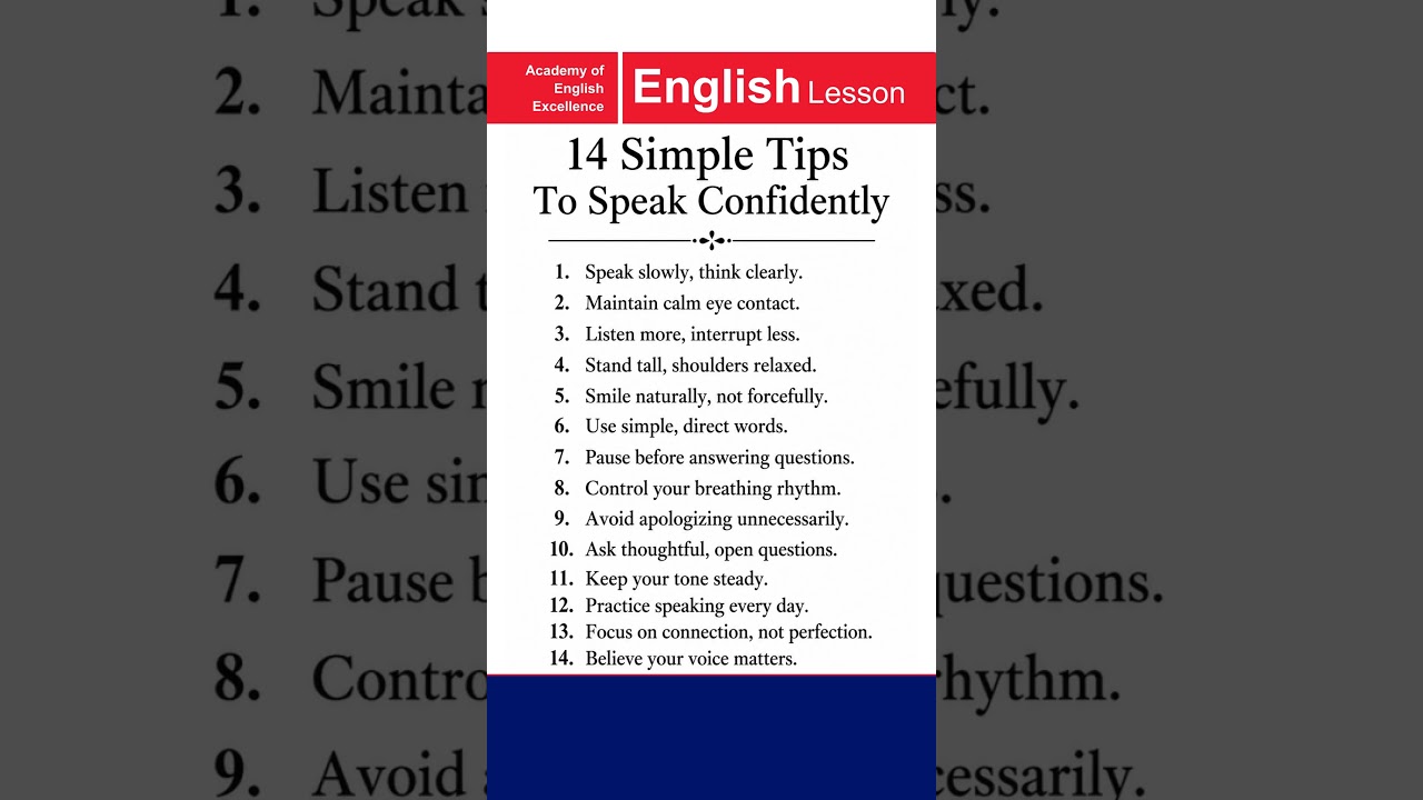 14 Simple Tips to Speak Confidently in English | Speak Fluently and Confidently