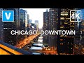 [4K] WALKING TOUR CHICAGO - Downtown, Magnificent Mile, Michigan Ave, NIGHT TIME - 4K UHD