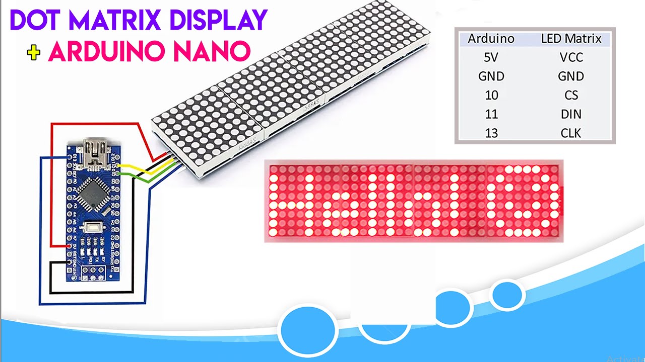 How to use a MAX7219 LED dot matrix with an Arduino Nano
