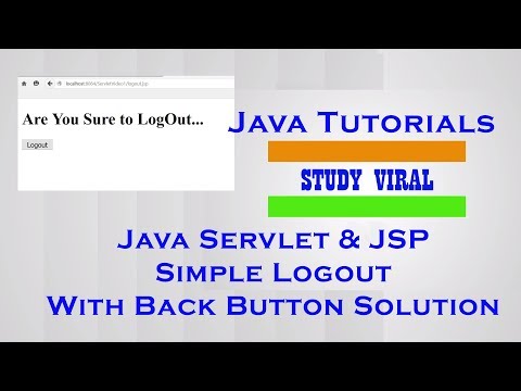 Java Servlet Logout with Back Button Solution - StudyViral (Part-3)