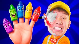 colorful pencils finger family lights kids songs
