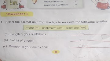 Dav Public School Class 3 Math  Unit 8 ||  Worksheet 1  || Length || @madhubanclasses