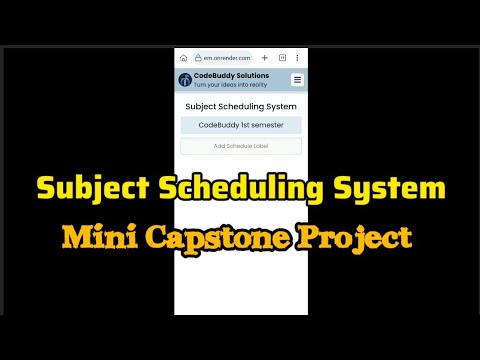 Subject Scheduling System | Mini Capstone Project | BSIT - YouTube