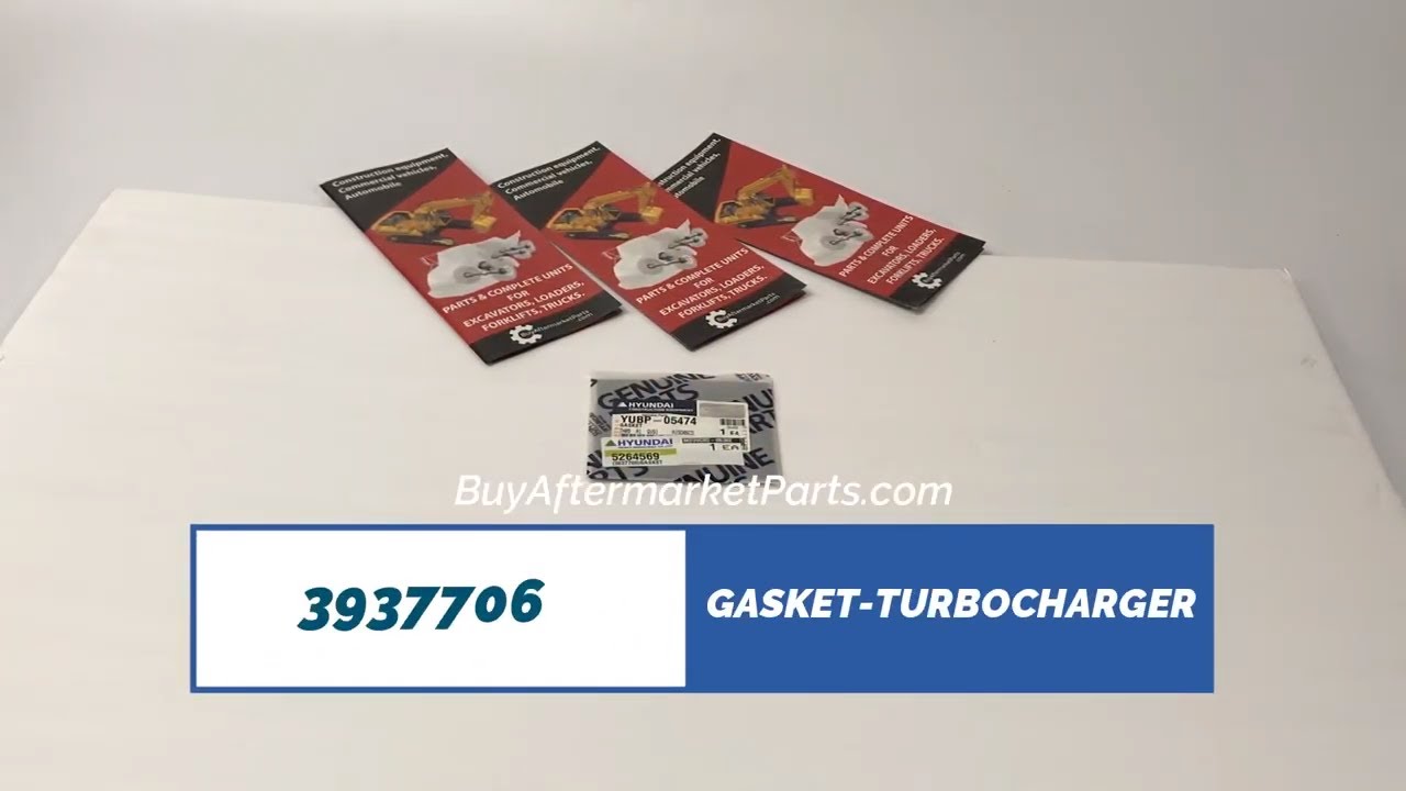 3937706 Gasket turbocharger for Hyundai excavator R290LC-7 - YouTube