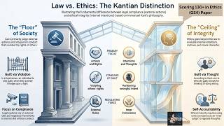 Law vs Ethics: Immanuel Kant's Distinction between Legal Compliance & Ethical Integrity | UPSC GS 4