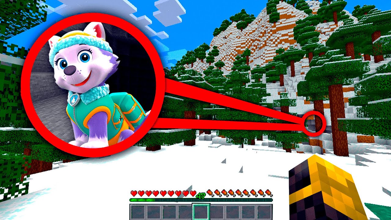 ENCONTRÉ LA BASE SECRETA DE EVEREST PAW PATROL EN MINECRAFT 😱