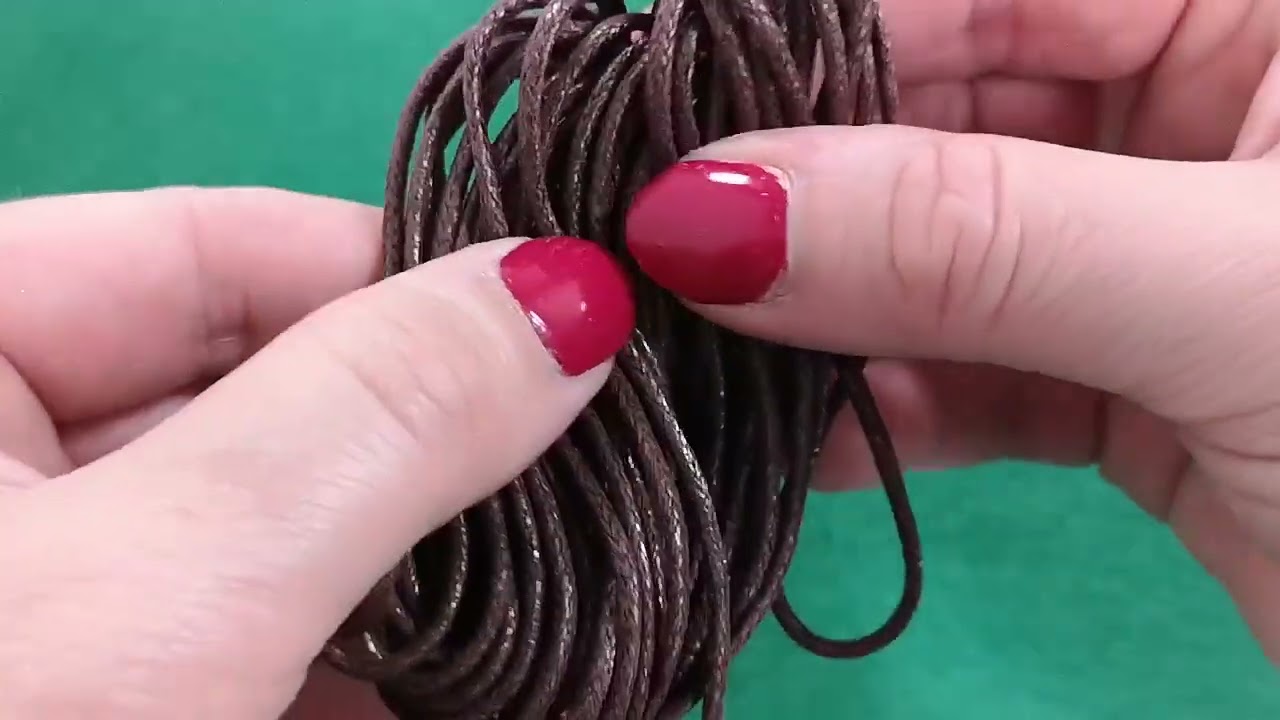 Dark Brown Waxed Cotton String Cord 5M Continuous Length 1.5mm Thick Y18805