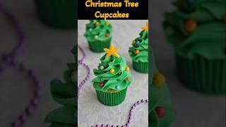 Christmas Tree Cupcakes ? shorts youtubeshorts christmas christmastree cupcake