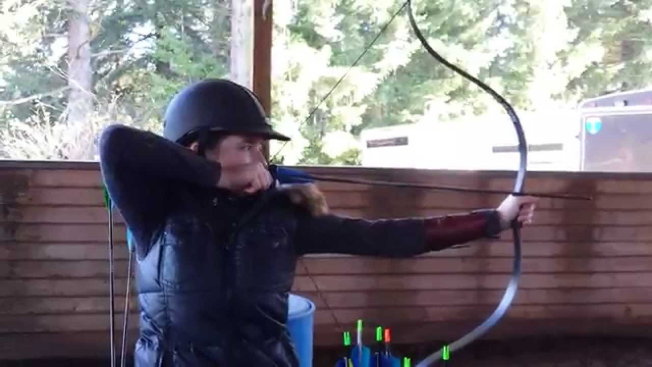 Skylar Atkinson learning to load and shoot with a thumb draw. YouTube