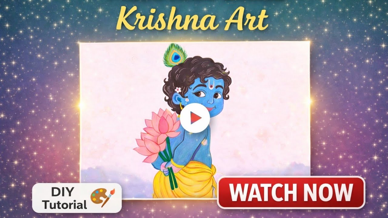 🧿The Divine Grace: Painting Shri Krishna🦚✨️💓