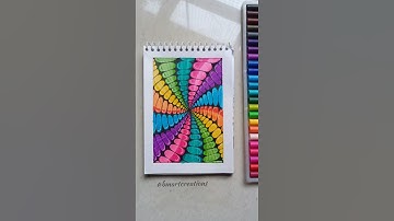 Easy Zen doodle tutorial 😱🫶💕 #art #satisfying #zentangle #drawing #trending #brushpen #diy #ytshorts