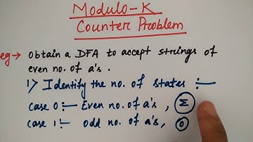deterministic finite automata examples in hindi | Modulo k counter |  Niharika Panda