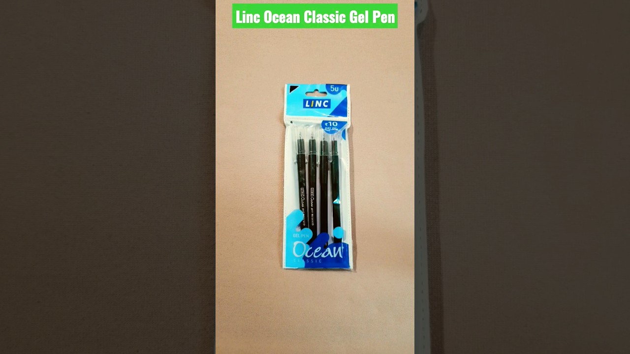 Linc Ocean Classic Gelschreiber – 0,55 Mm, Wasserfeste Tinte, Grün – Set Mit 10 Stück