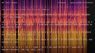 AM's 'Hate' speech, but made with a 1980's style voice synthesizer.
