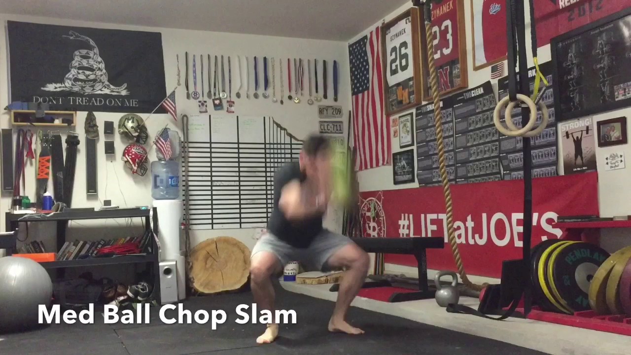 How to do Med ball chop slams YouTube